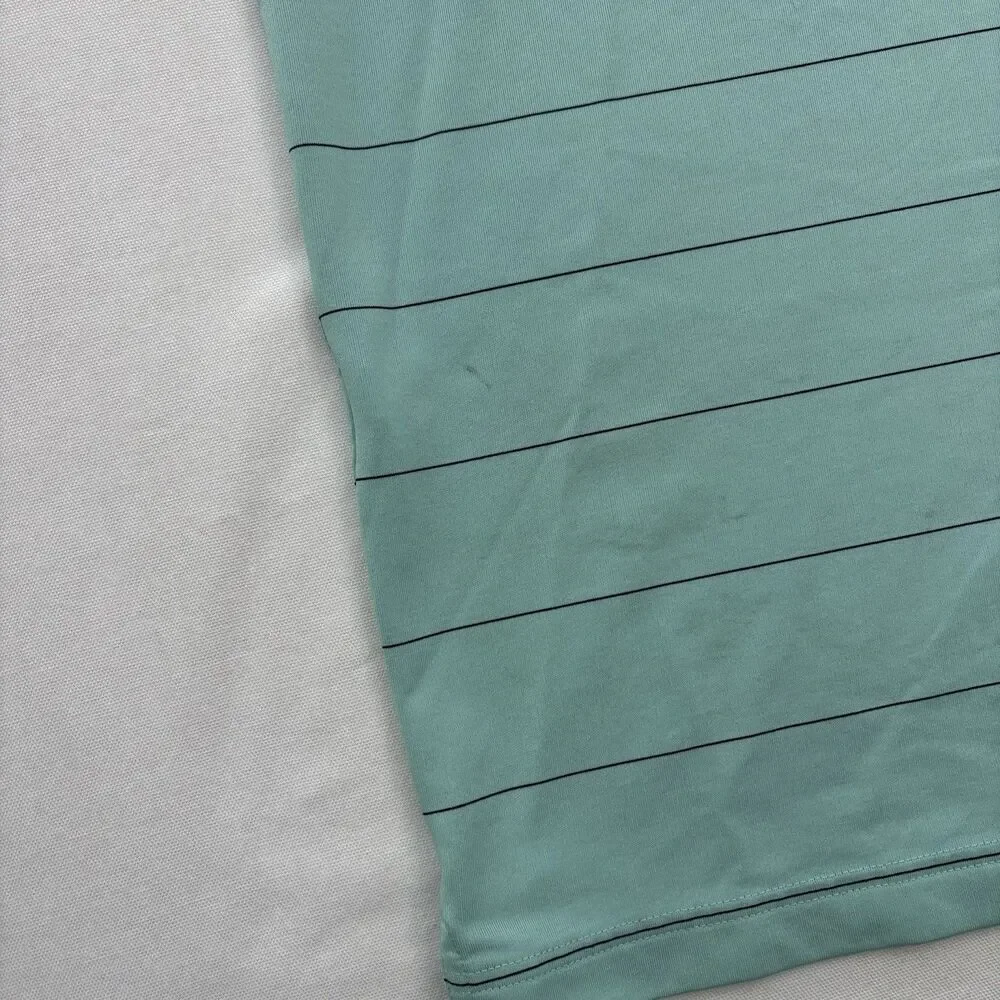 Under Armour Polo Shirt Mens 2XL The Playoff Polo Teal Striped Loose fit Golf